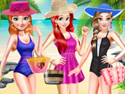 تلبيس بنات ملابس الصيف على البحر